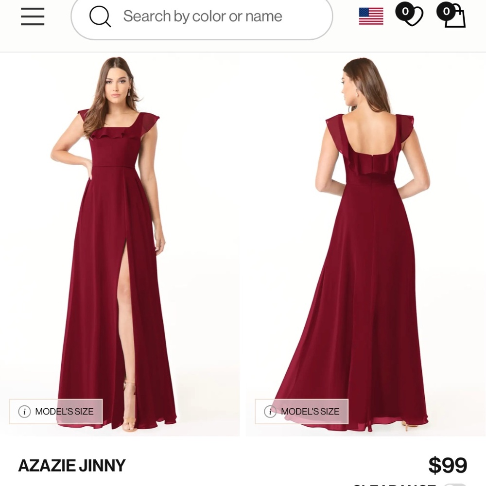 Azazie Jinny satin floor length dress